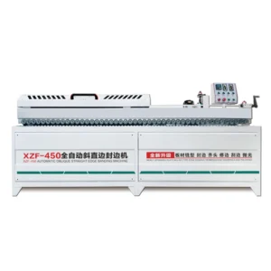 2023 Dealer Price New Design MDF Plywood Edge Machine Woodworking Full Auto 45 Degree Bevel Edge Banding Machine XZF450