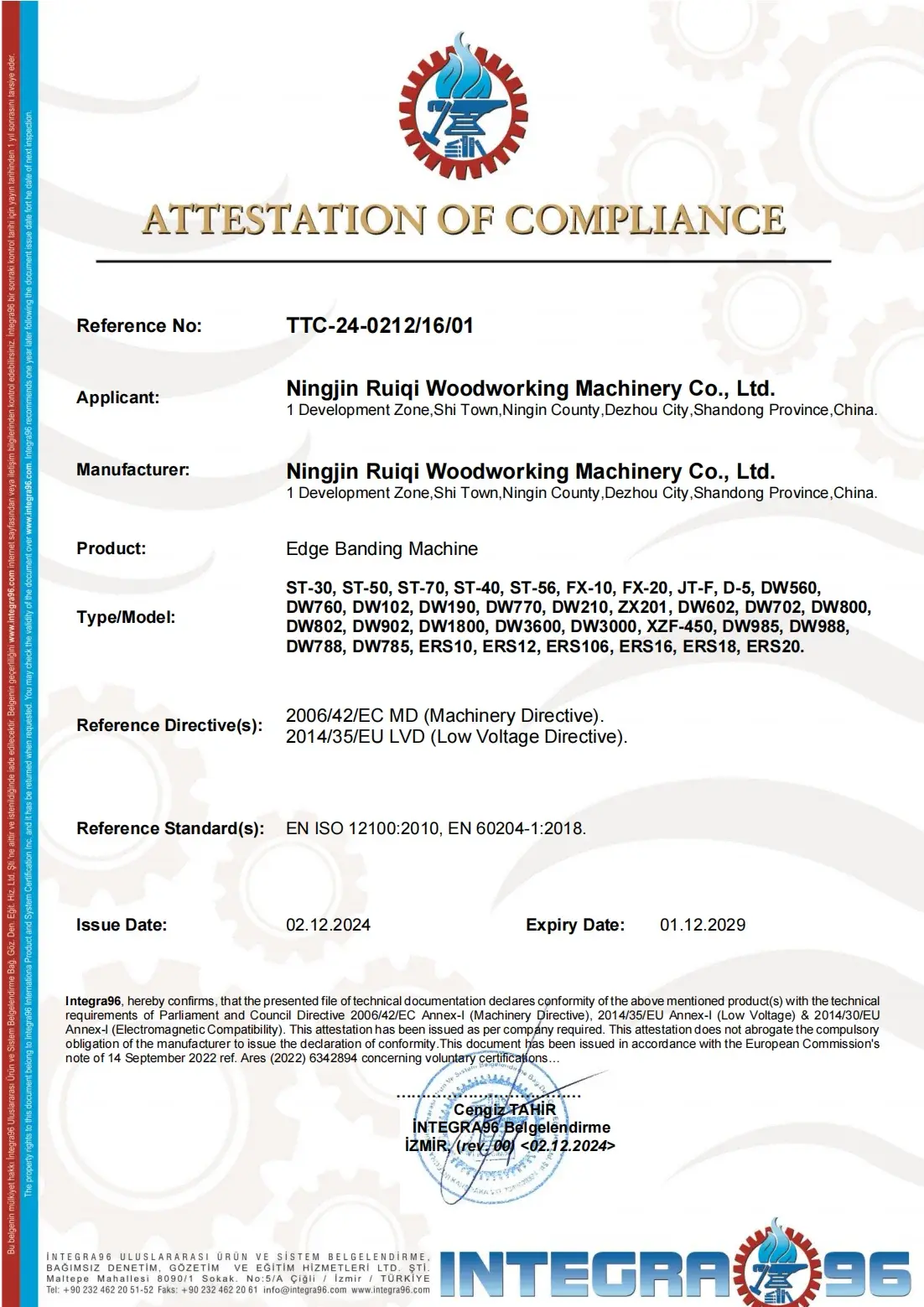 CE Safety Certification
