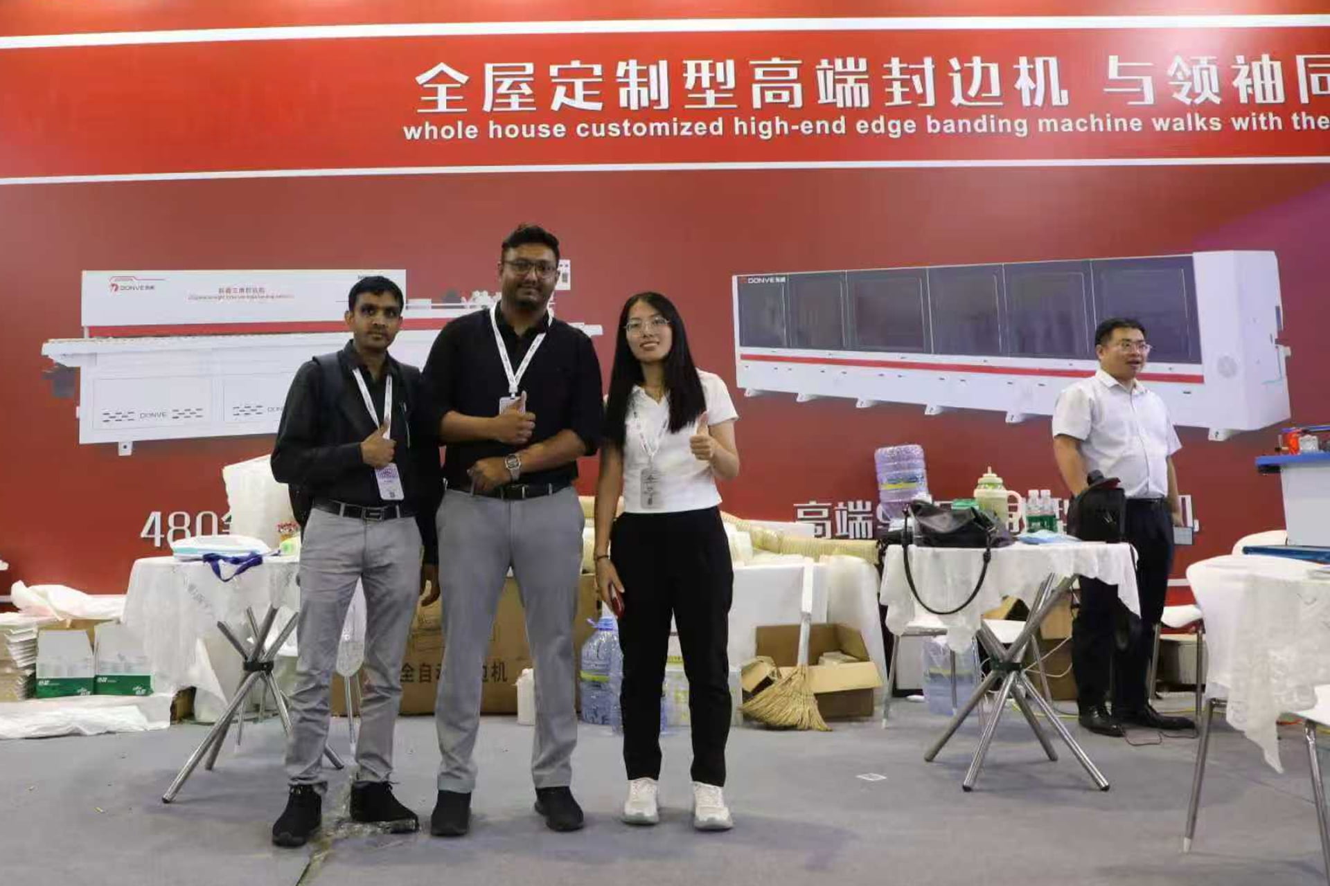 Woodworking machinery exhibition booth