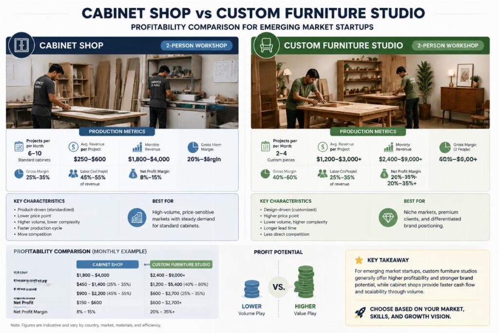 Why Cabinet Shops Beat Custom Furniture for Emerging Market Startup Profit With China Supplier Tips