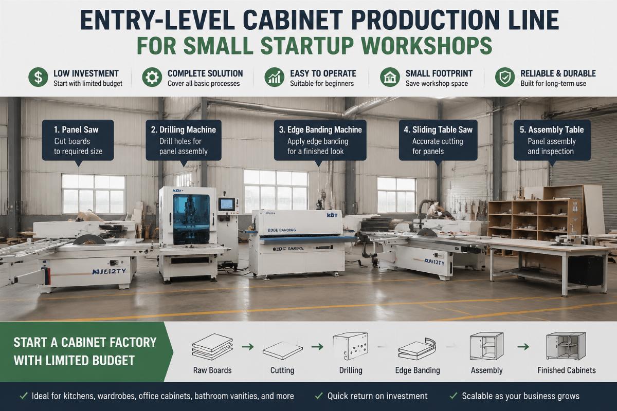 Start a cabinet factory with limited budget Entry-level cabinet production line for small startup workshops