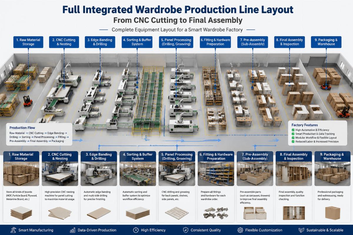 Full Wardrobe Factory Production Line Checklist: CNC to Assembly